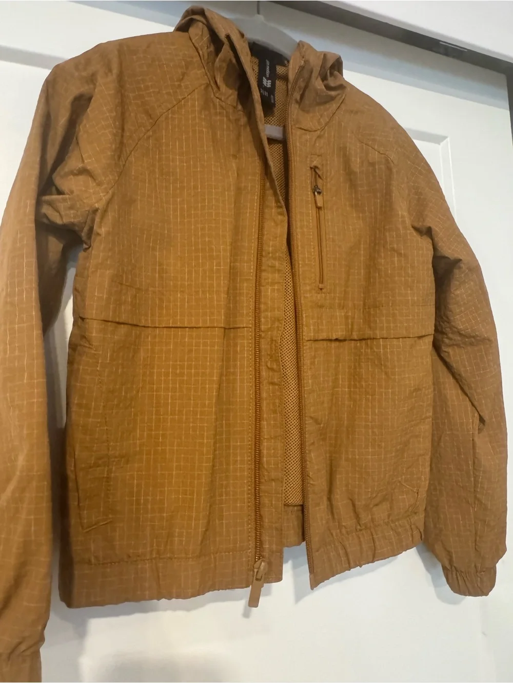 Kid’s Hooded Windbreaker Jacket - Brown Tan